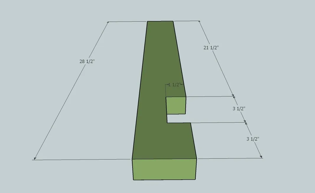 Farmhouse Table, step 1