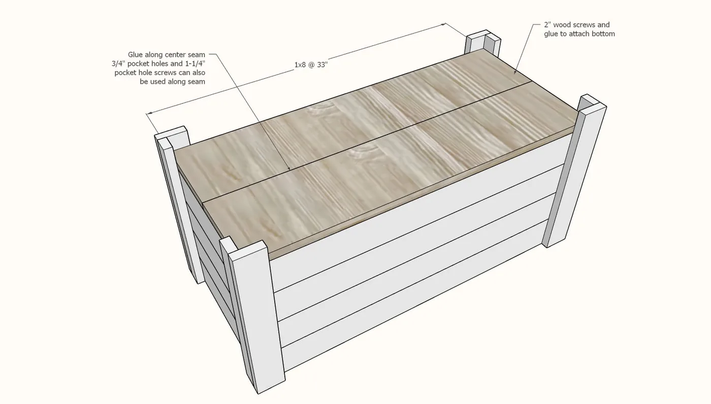 Farmhouse Toy Box, step 5