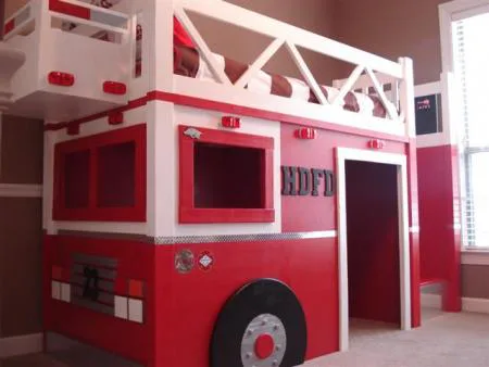 Fire Truck Loft Bed