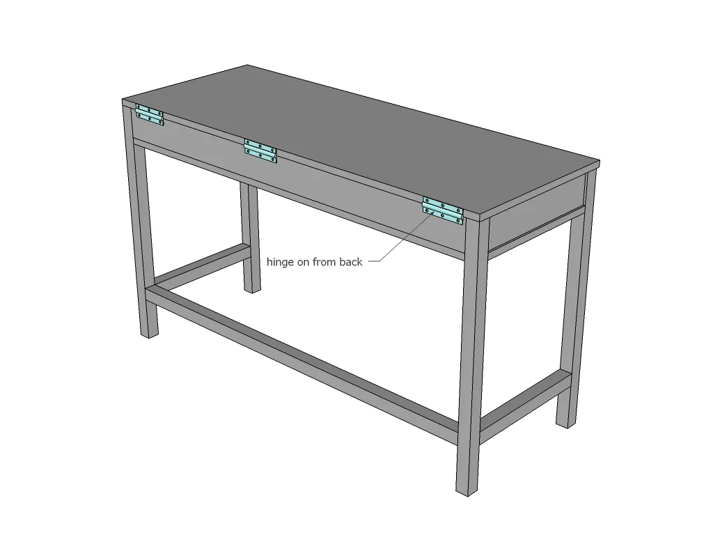Flip Up Desks that Convert to Table for our Tiny House, step 4
