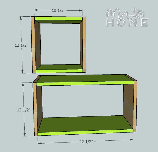 Floating Boxes Nightstand by More Like Home, step 1