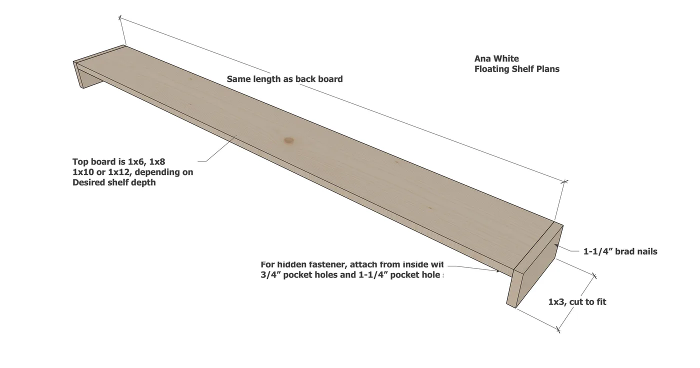 Floating Shelves, step 3