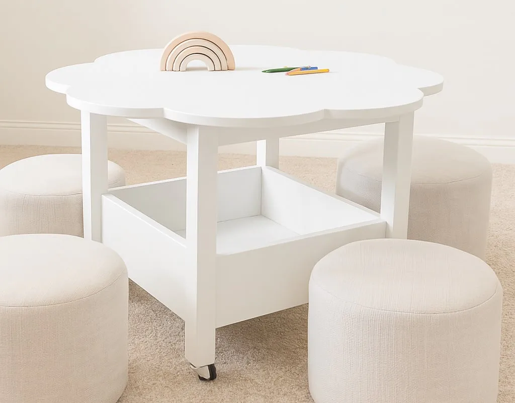 Flower Shaped Storage Play Table