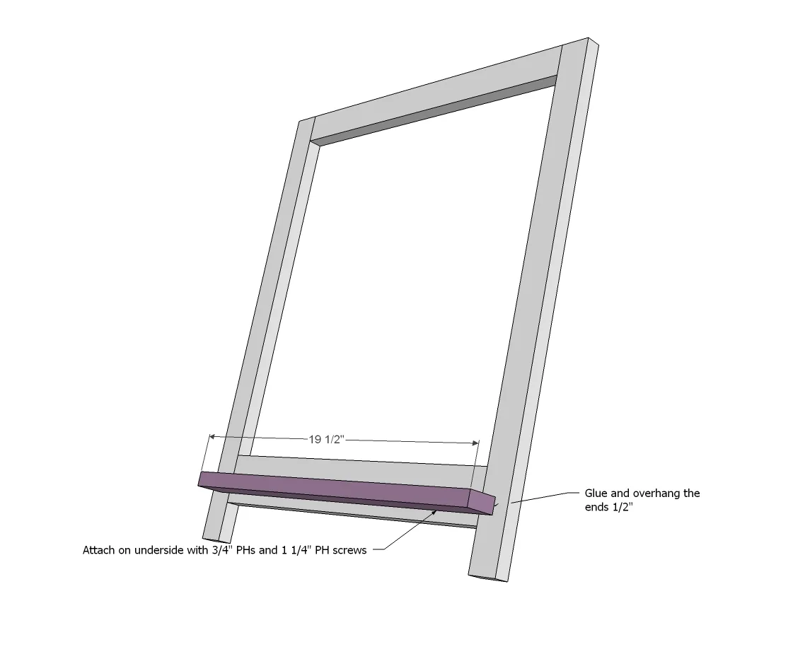 Folding Desktop Chalkboard Easel, step 2