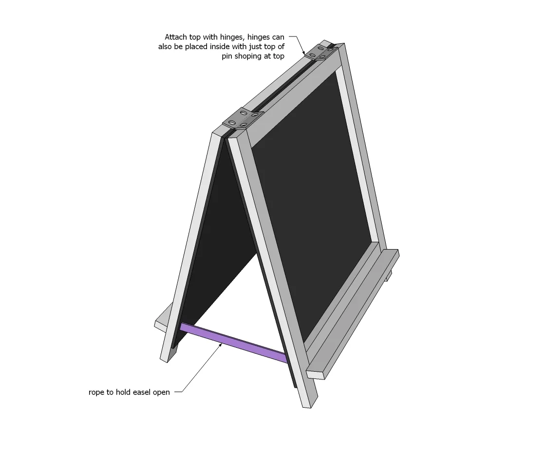 Folding Desktop Chalkboard Easel, step 4