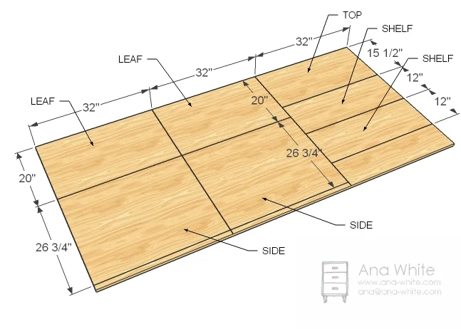 Folding Sewing Table, step 1