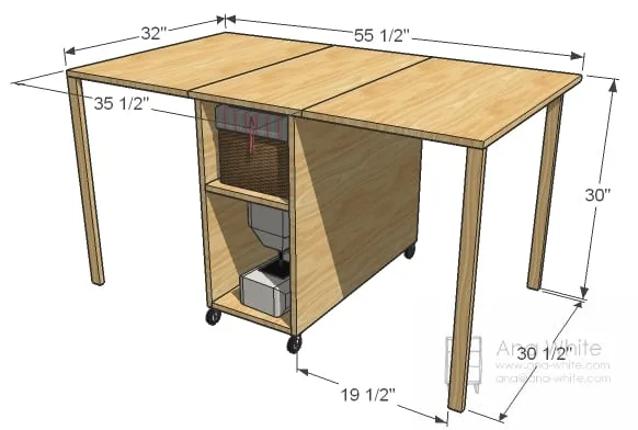 Folding Sewing Table, step 6