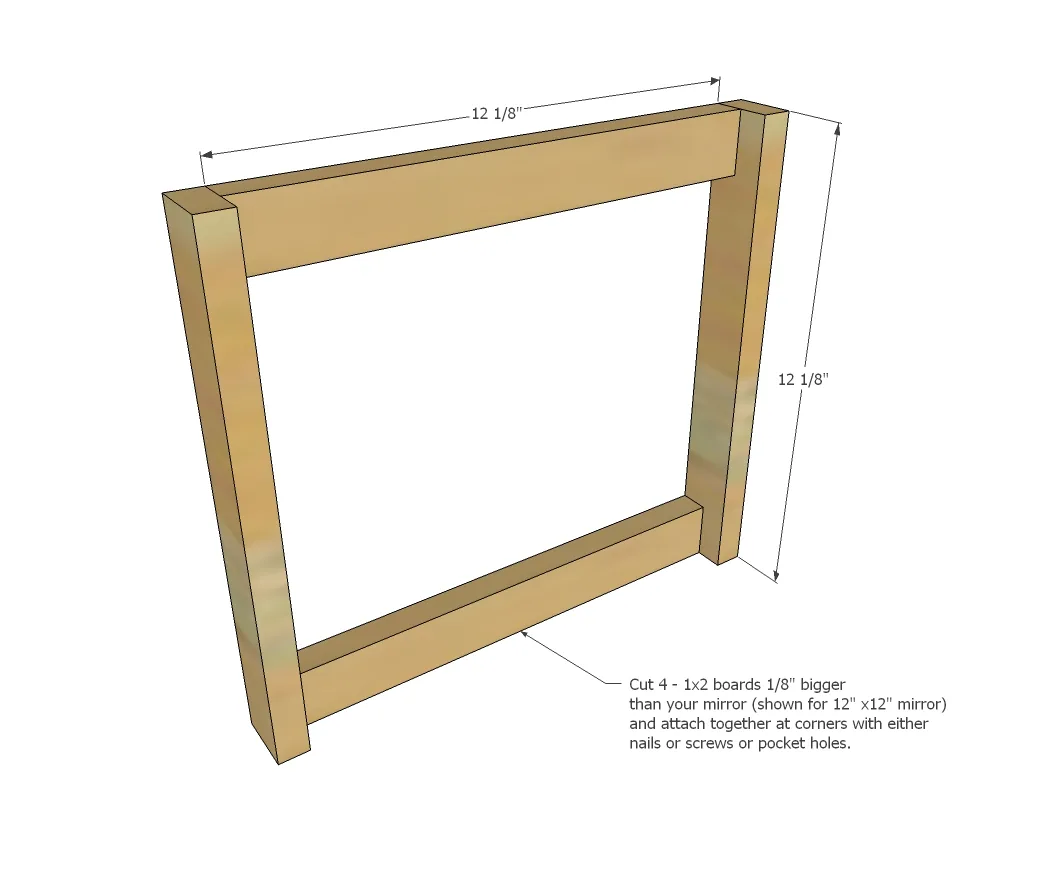Framed Mirror Tile Wall Decor, step 1