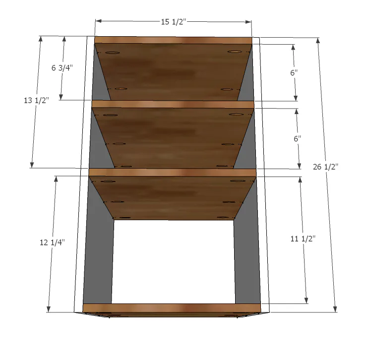 Frameless Office Open Shelf Base, step 2