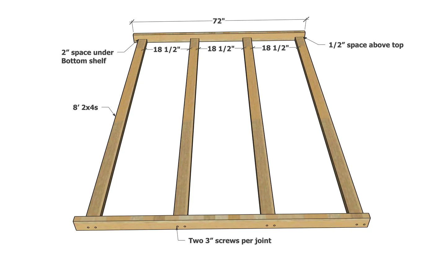 8-Foot Garage Shelving, step 1