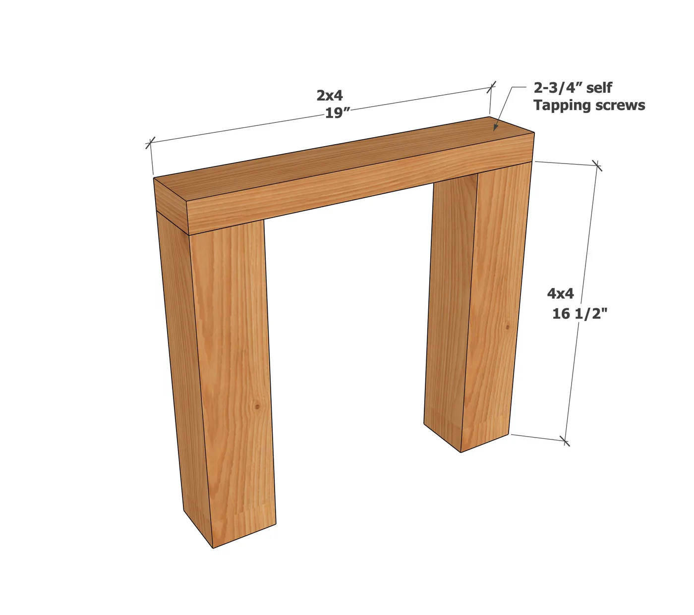 Around-the-Tree Bench, step 1
