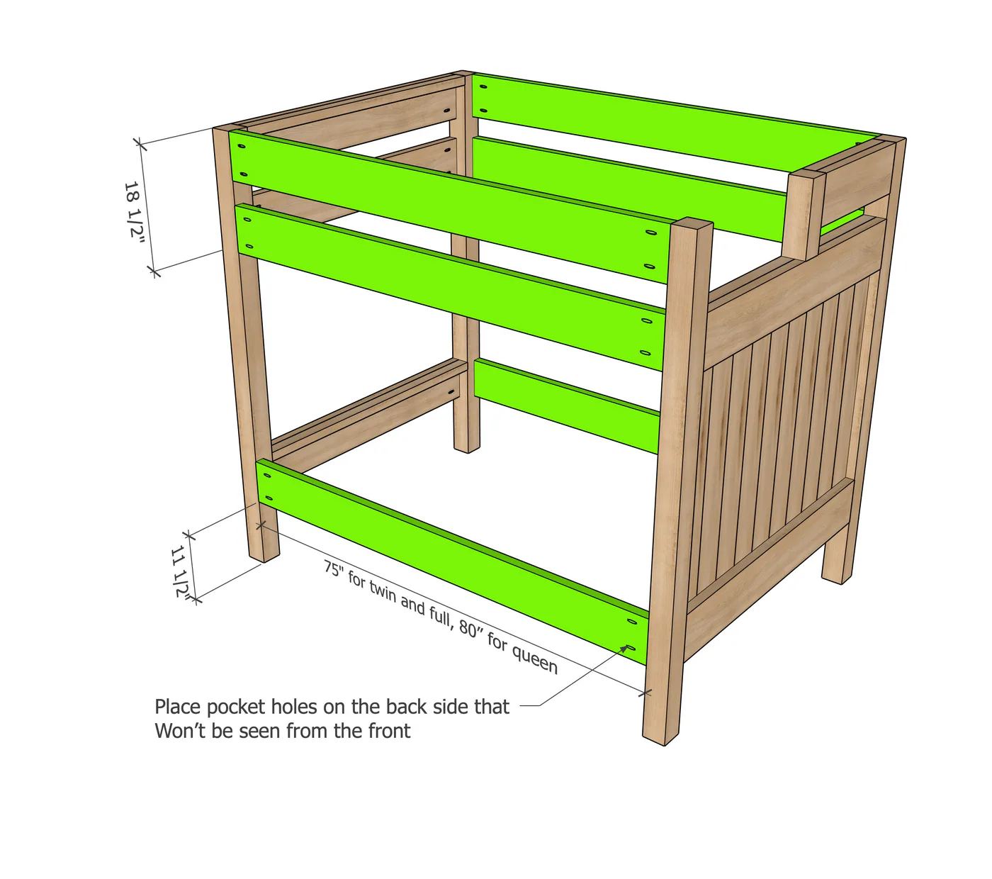 Heavy-Duty Bunk Bed Plans (Twin, Full, or Queen Sizes), step 6