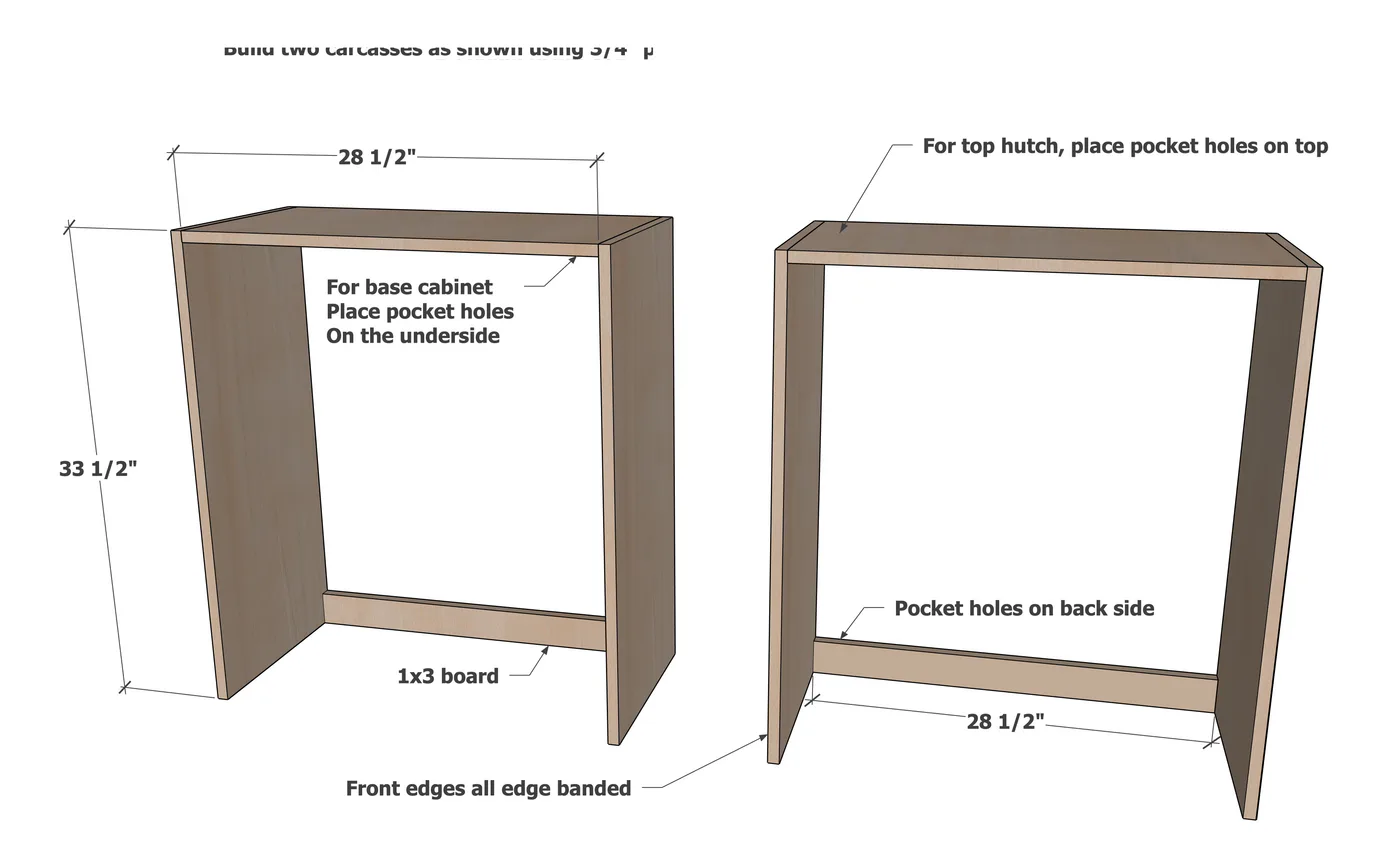 Plans: DIY Bathroom Tall Boy Cabinet, step 1