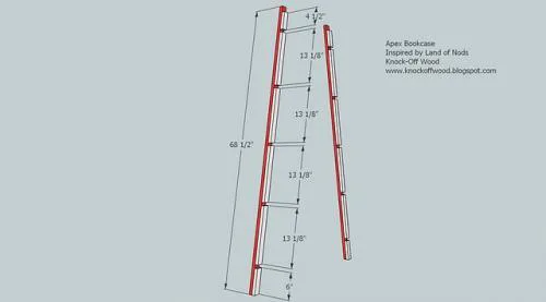 Freestanding Ladder Bookcase, step 1