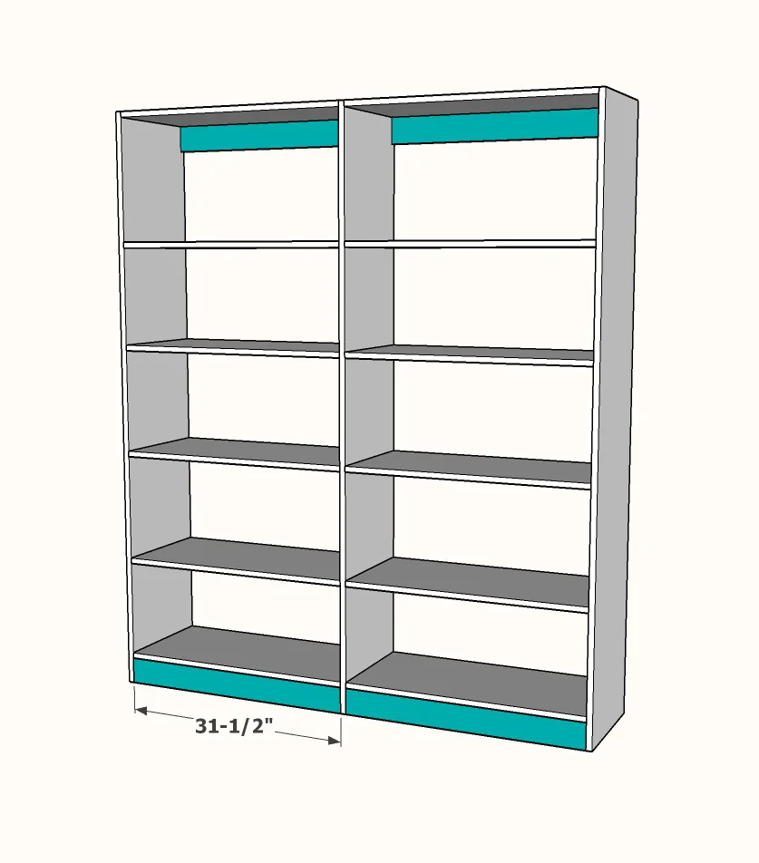 Freestanding Pantry Bookshelf, step 3
