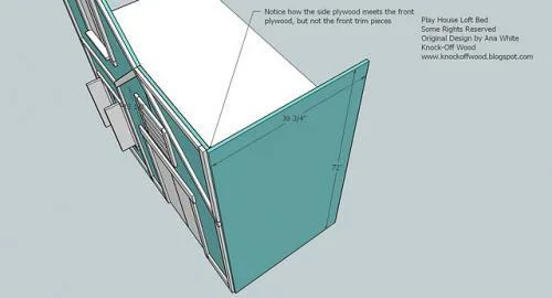 Full Height Playhouse Loft Bed, step 12