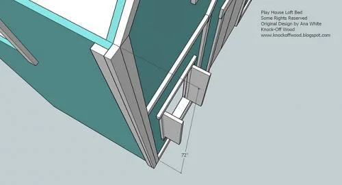 Full Height Playhouse Loft Bed, step 17