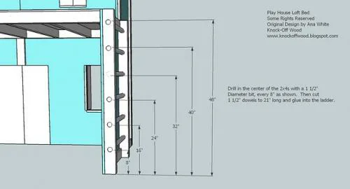 Full Height Playhouse Loft Bed, step 19
