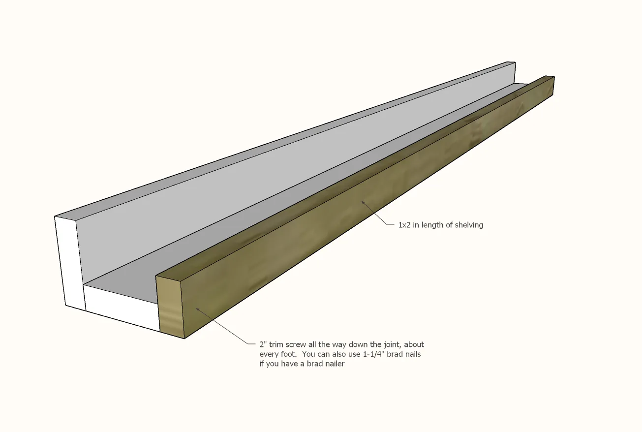 Gallery Ledge Shelves, step 2