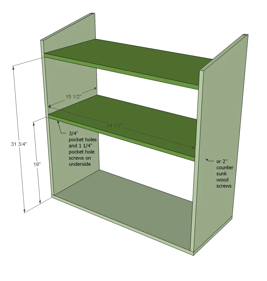 General Store Bin Bookshelf, step 3