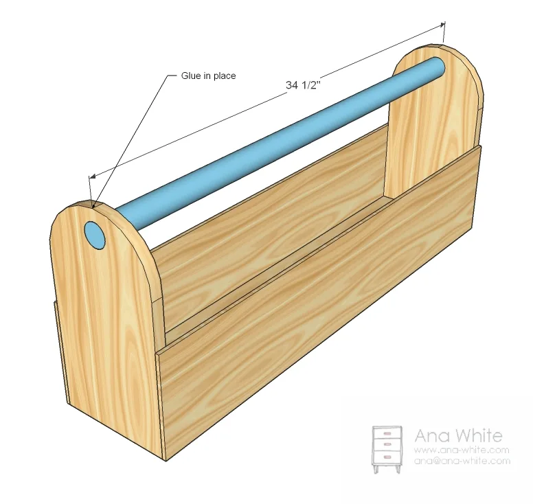 Gift Wrap Organizer Toolbox, step 4