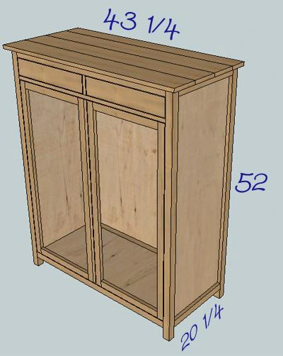 Hemnes Linen Cabinet dimension diagram 1