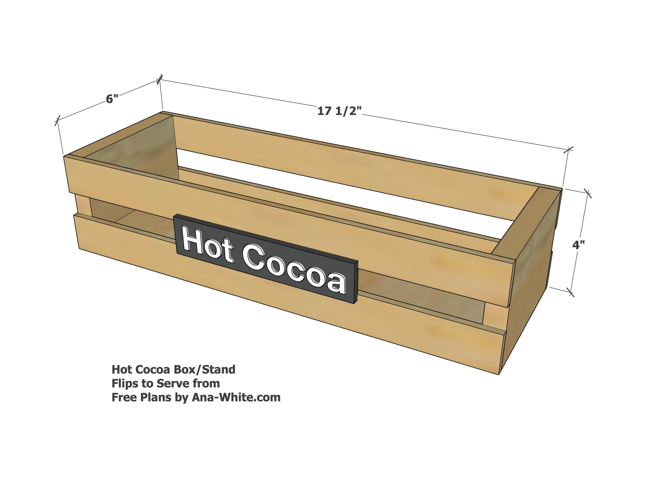 Hot Cocoa Gift Crate dimension diagram 1