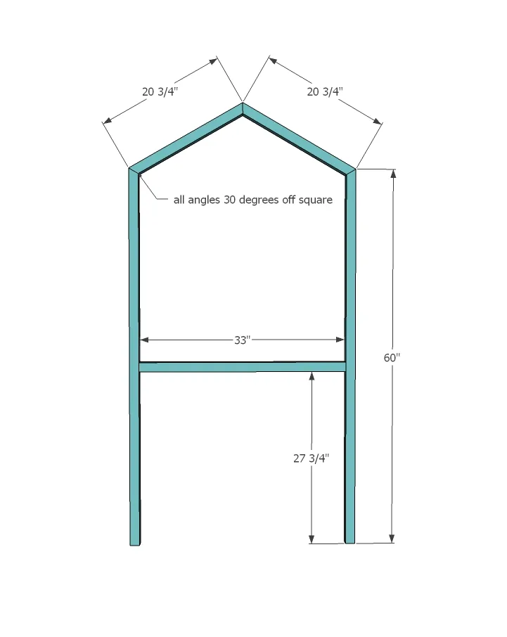 House Shaped Craft Desk, step 1