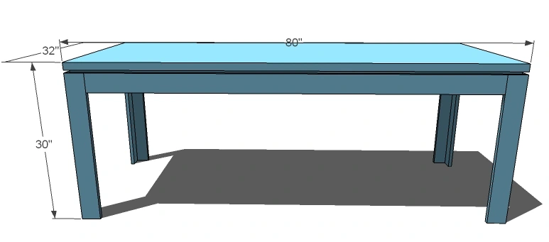 How to Build a Floating Table with a Door dimension diagram 1