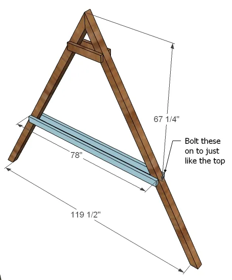 How to Build a Swing Set for the Playhouse!, step 3