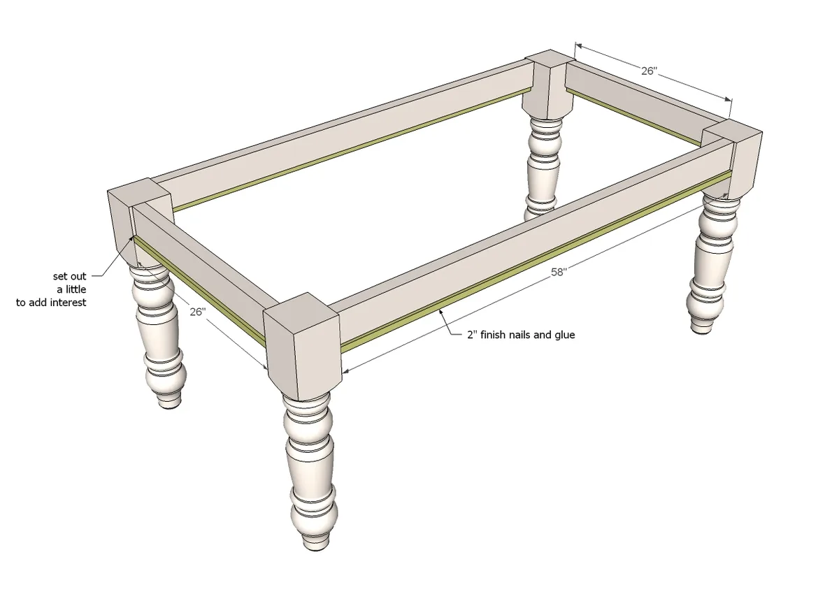 Husky Farmhouse Table, step 2