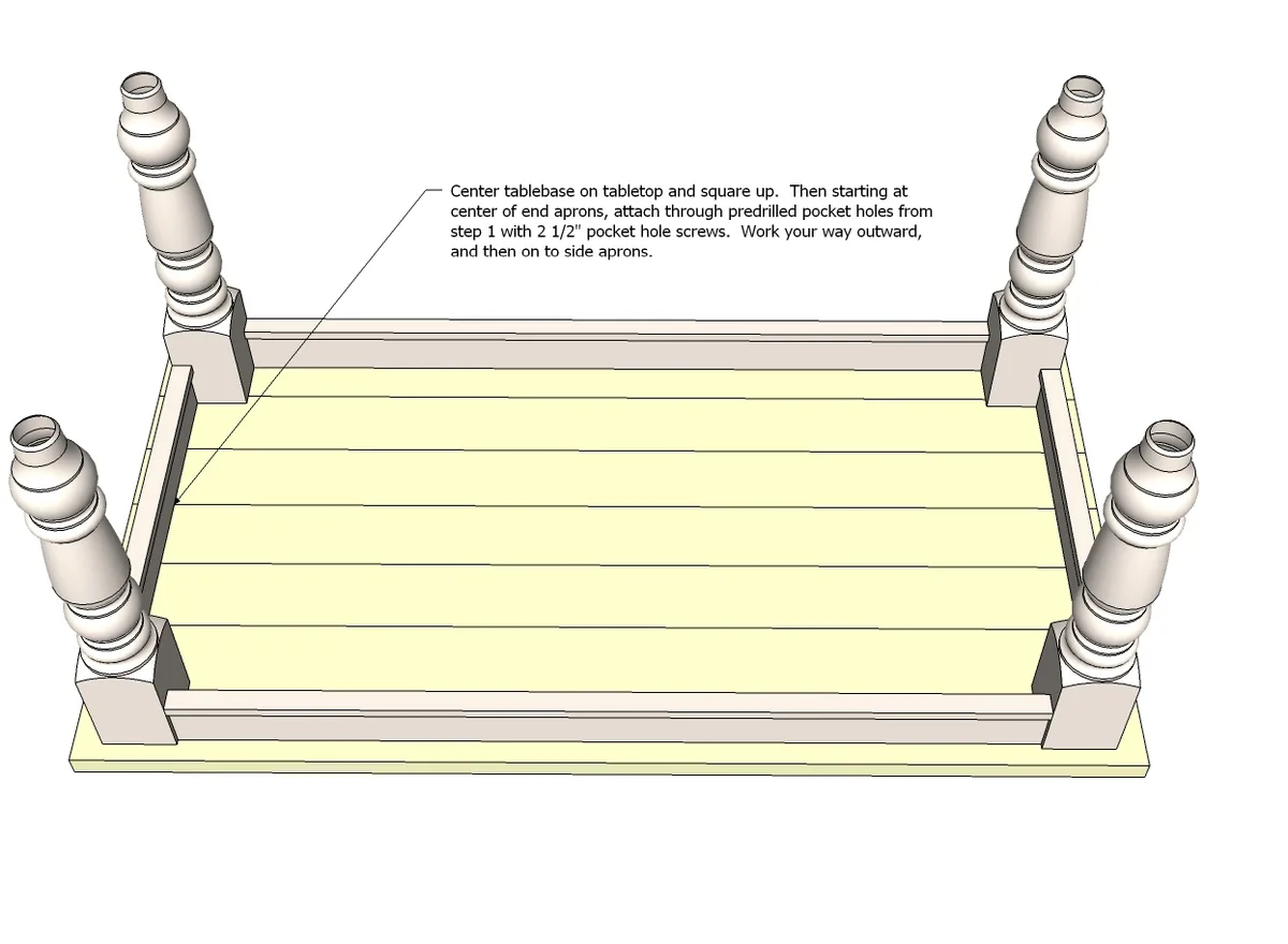 Husky Farmhouse Table, step 4