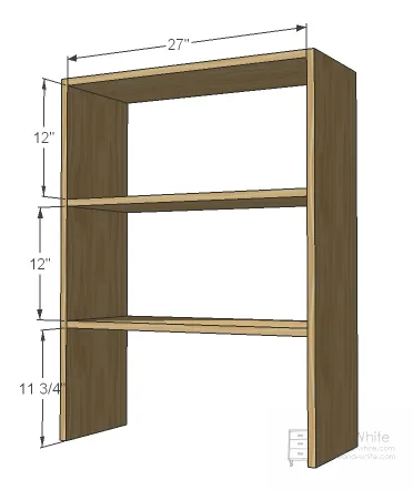 Hutch for the Cube Drawer Bench, step 1