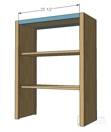 Hutch for the Cube Drawer Bench, step 3