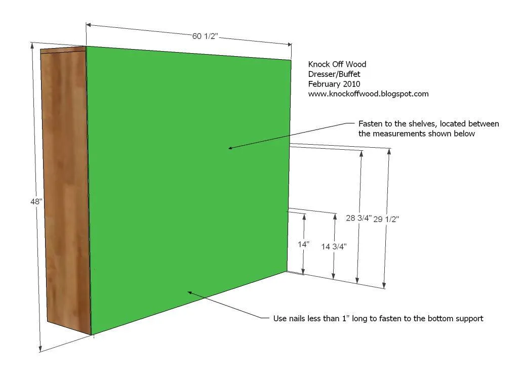 Hutch for the Open Shelf Dresser, step 3