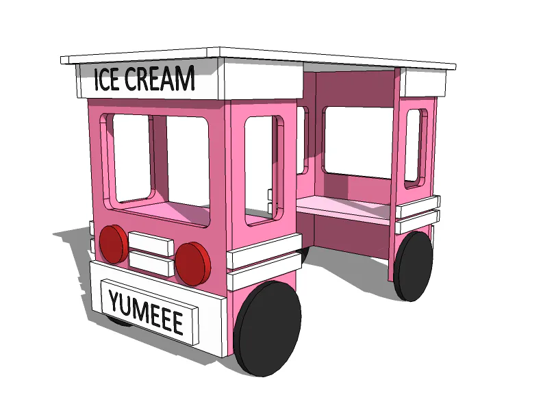 Ice Cream Truck Play Table or Desk
