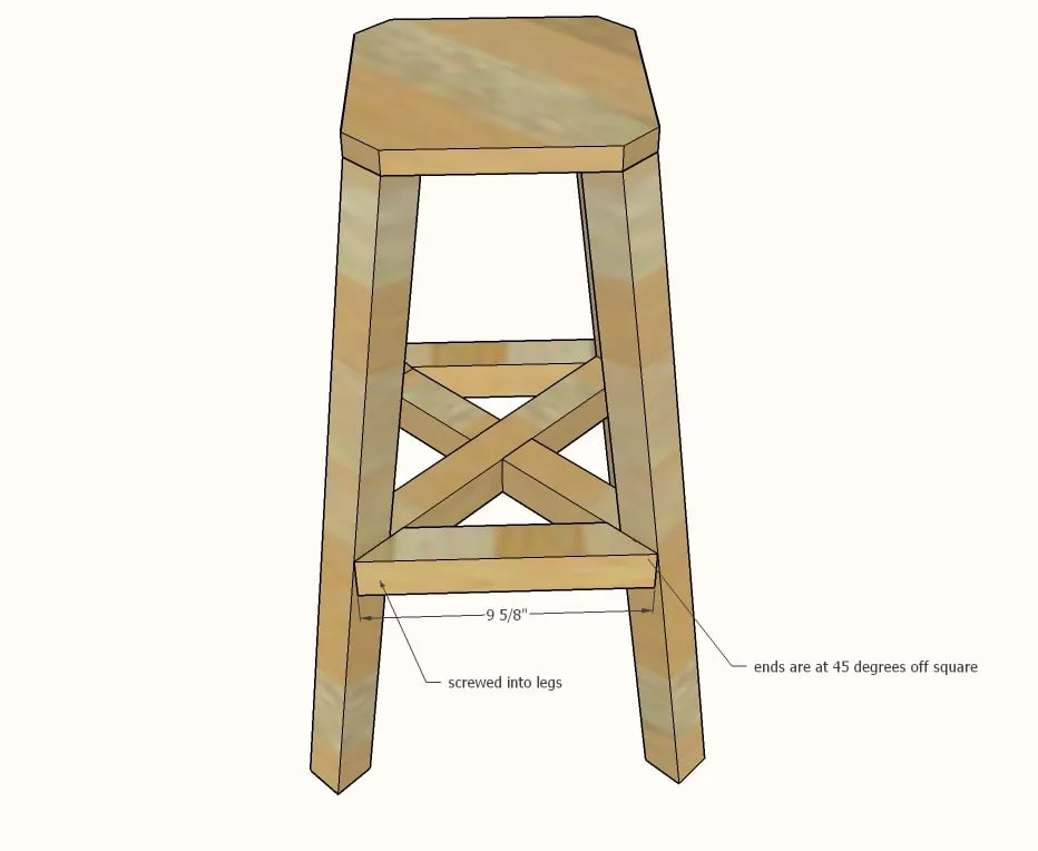 Industrial Adjustable Height Bolt Bar Stool, step 4