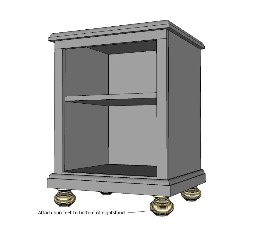Katie Nightstand Open Shelf, step 5