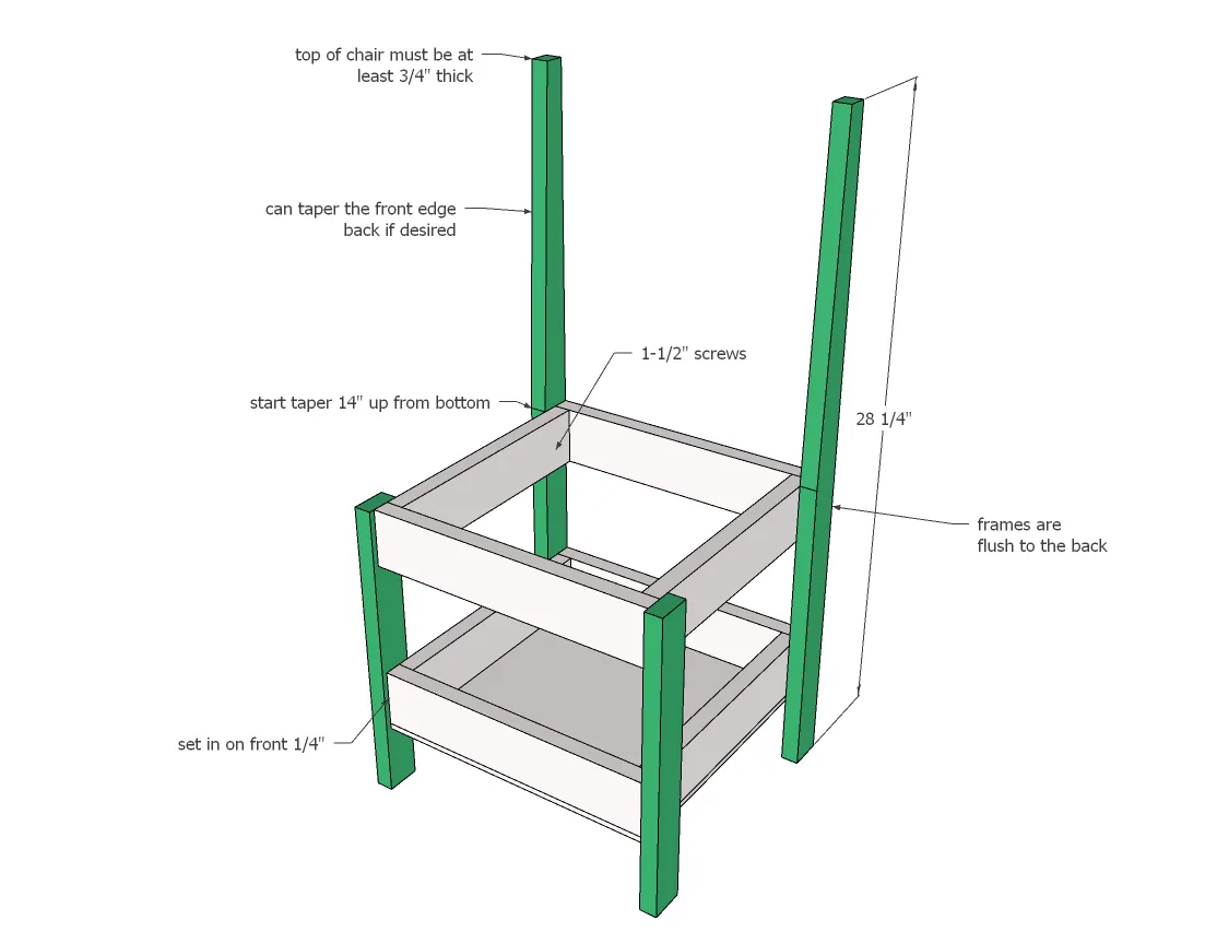 Kids Chair with Storage Base, step 2