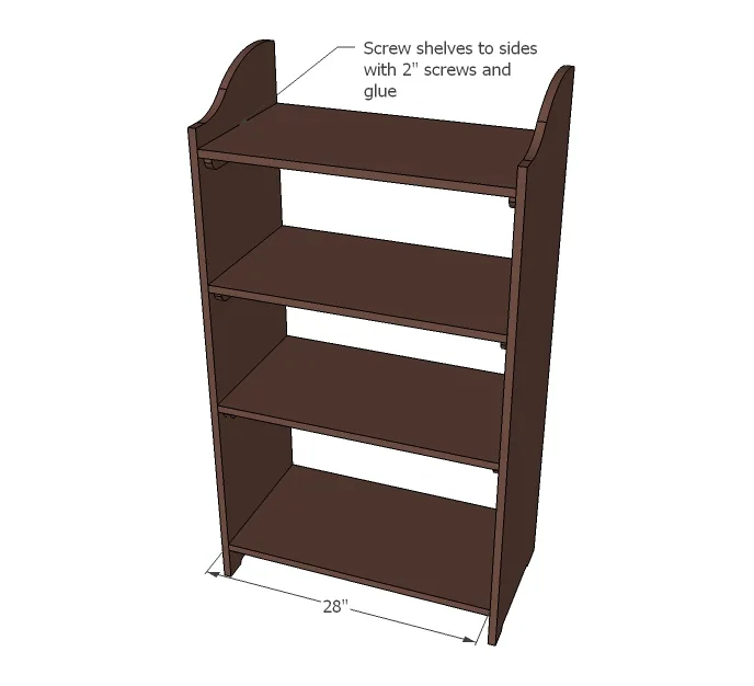 Kids Storage Bookshelf, step 3