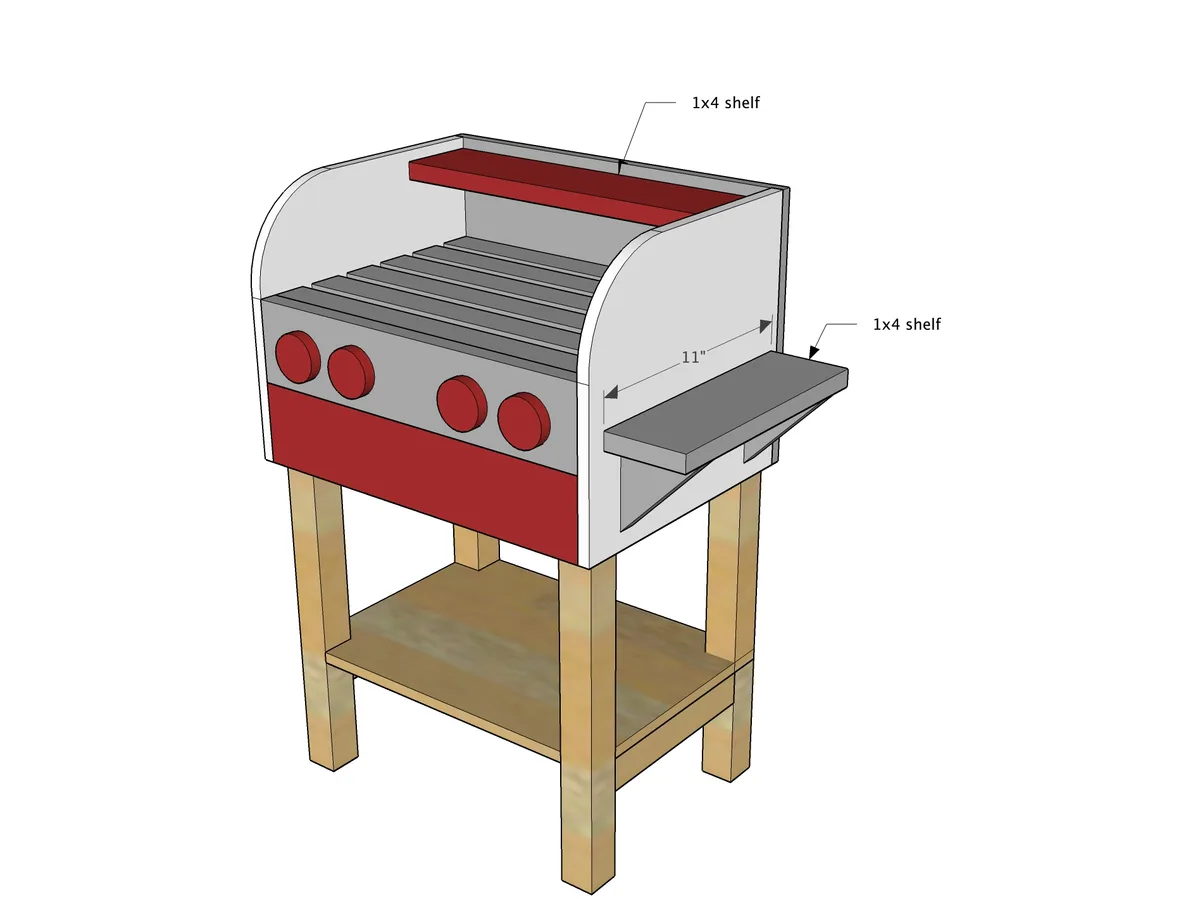 Kids Wood Play Toy Grill, step 6