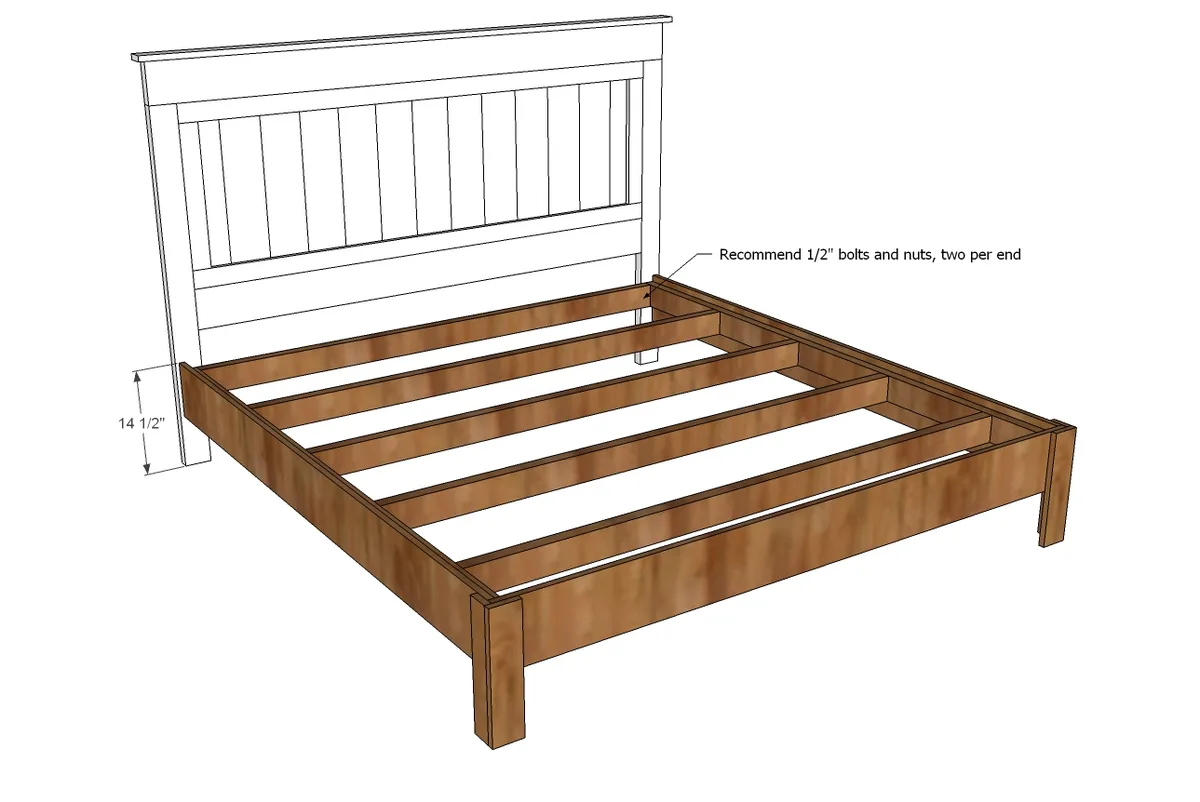King Size Fancy Farmhouse Bed, step 13