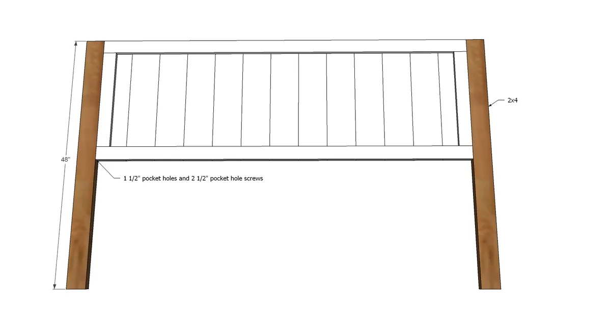 King Size Fancy Farmhouse Bed, step 3