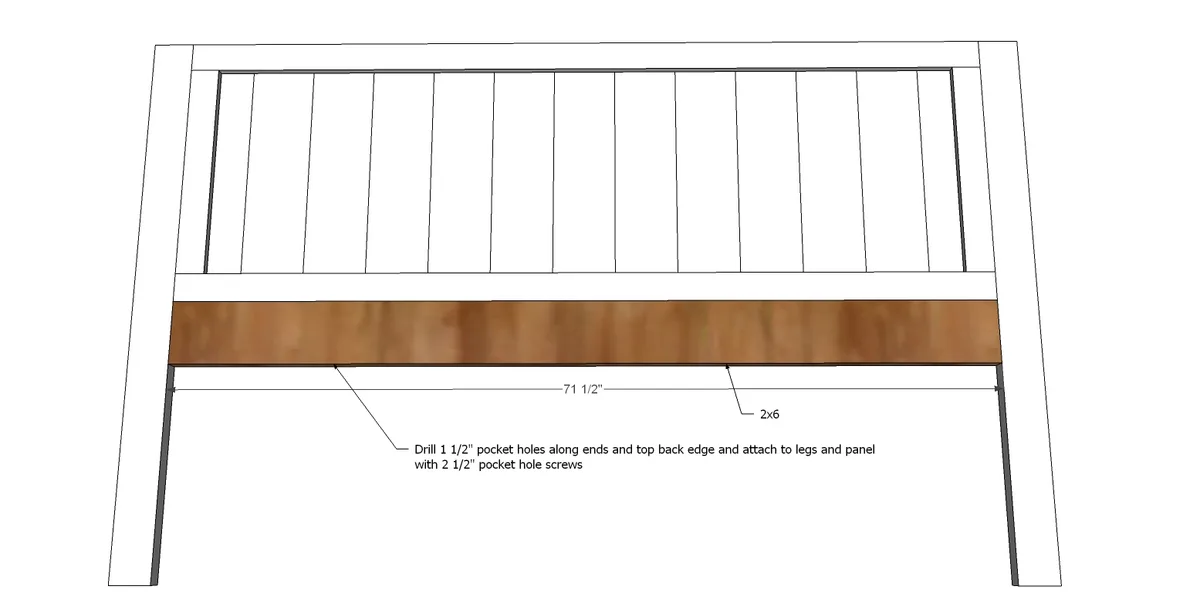 King Size Fancy Farmhouse Bed, step 4