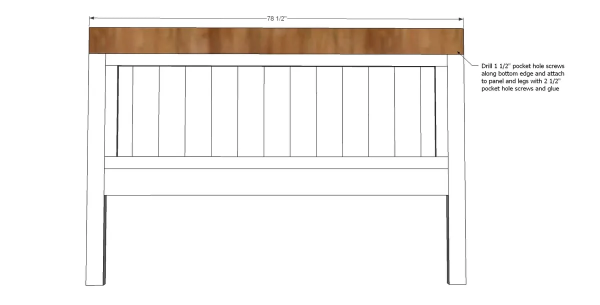 King Size Fancy Farmhouse Bed, step 5