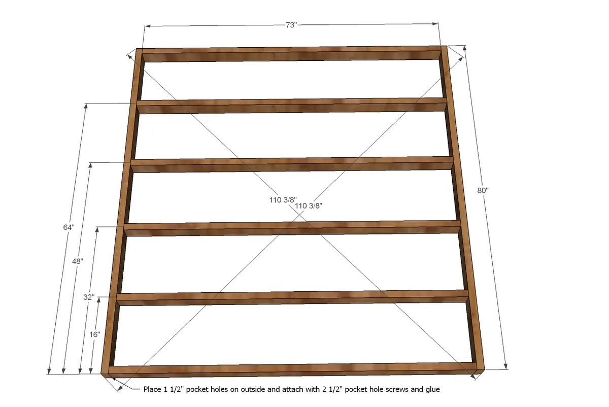 King Size Fancy Farmhouse Bed, step 8