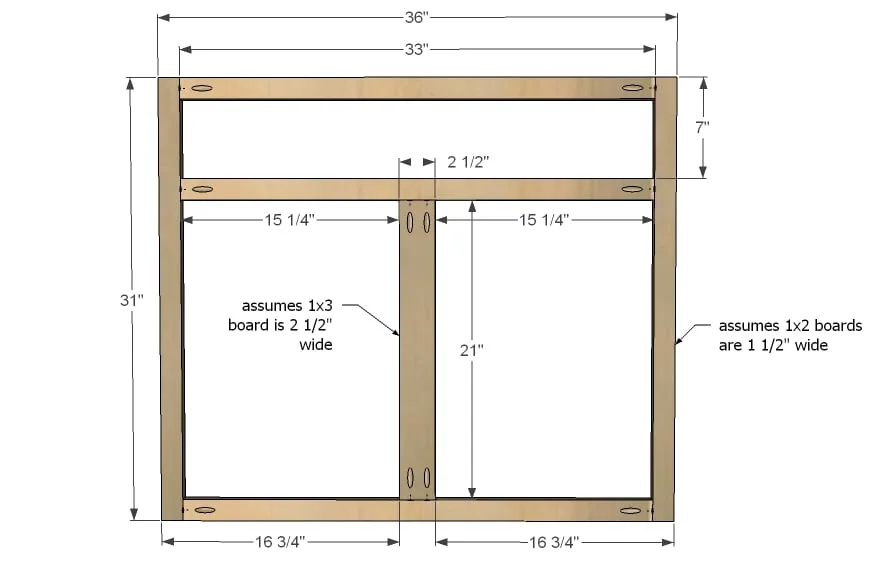 Kitchen Cabinet Sink Base 36 Full Overlay Face Frame, step 4