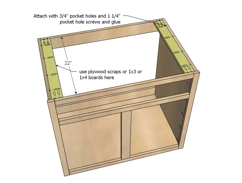 Kitchen Cabinet Sink Base 36 Full Overlay Face Frame, step 6