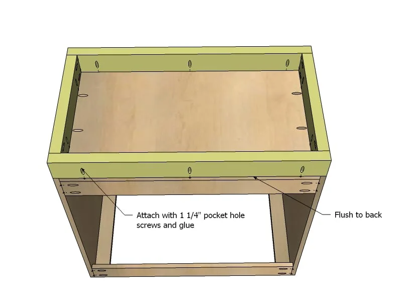Kitchen Cabinet Sink Base 36 Full Overlay Face Frame, step 7