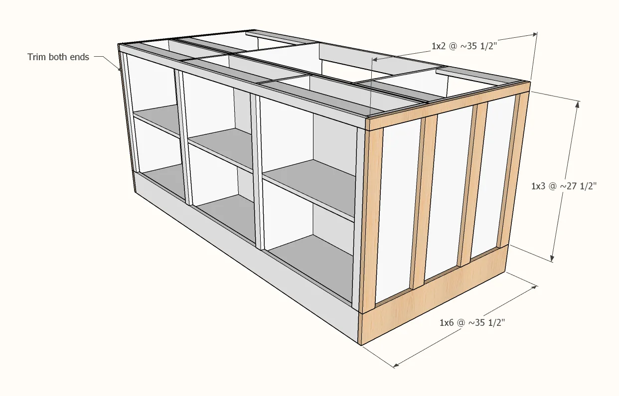 Kitchen Island with Open Shelving, step 8